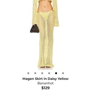 NWT Bananhot Magen Skirt Daisy Yellow from Revolve